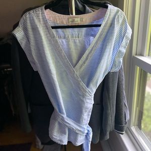 Vineyard Linen wrap top